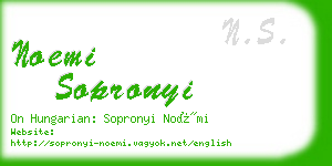 noemi sopronyi business card